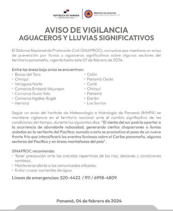 Emiten aviso de prevención por lluvias hasta el miércoles Critica