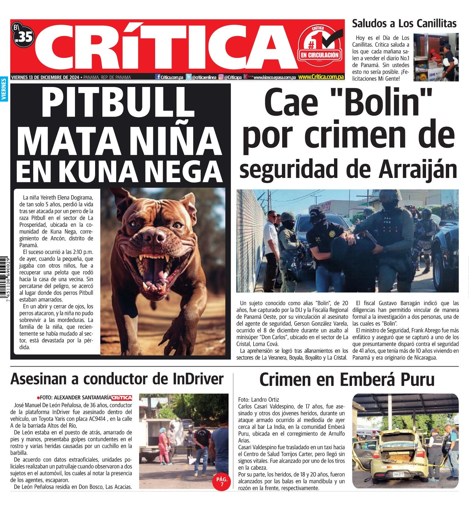 Portada Diario Crítica