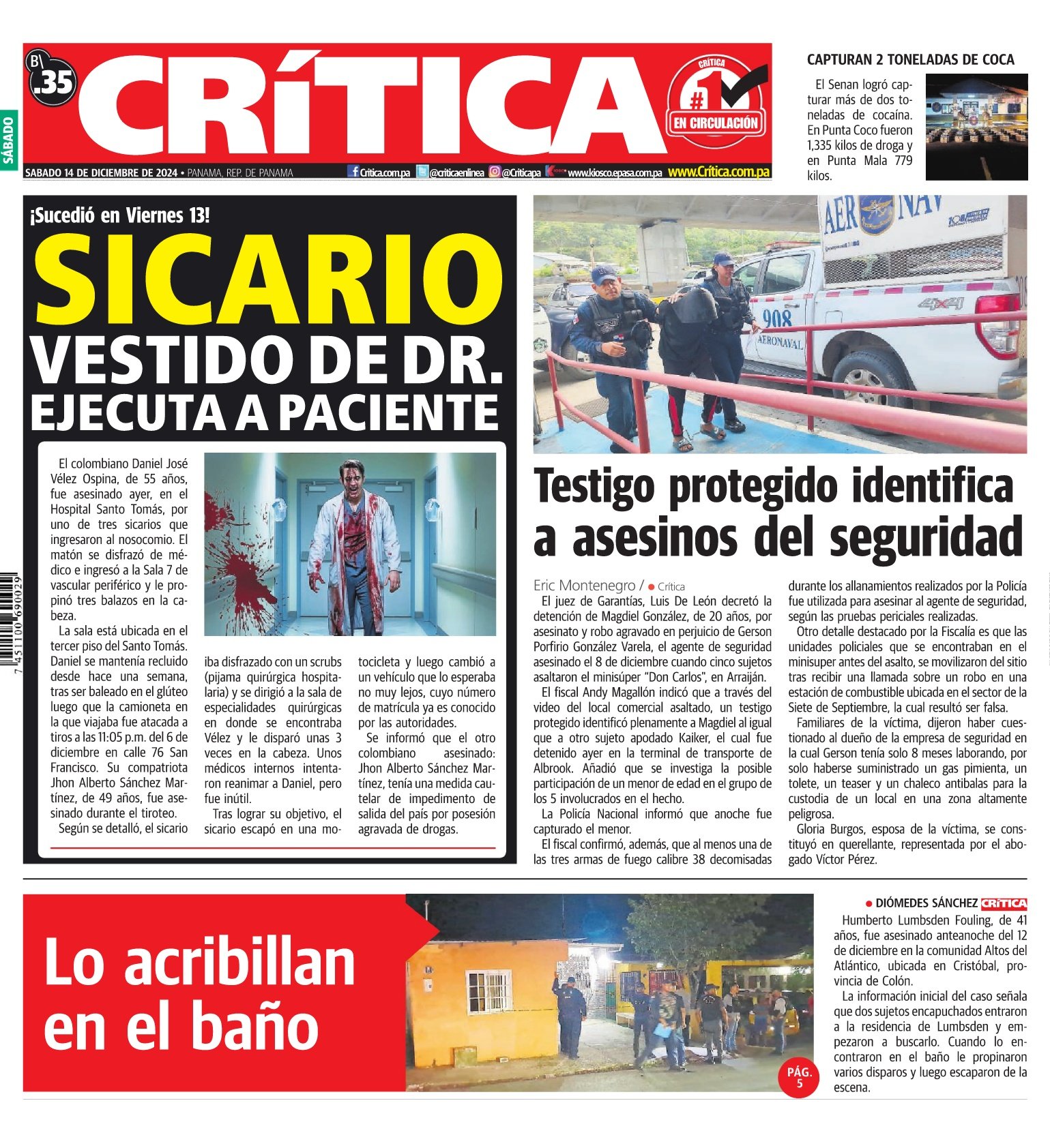 Portada Diario Crítica