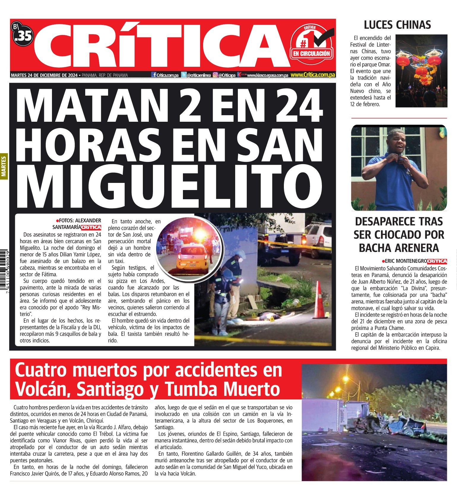 Portada Diario Crítica