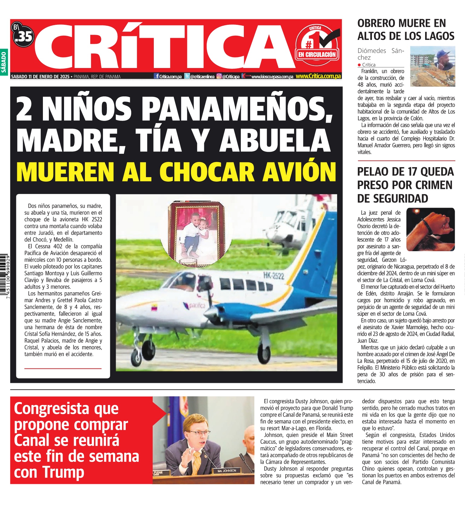 Portada Diario Crítica