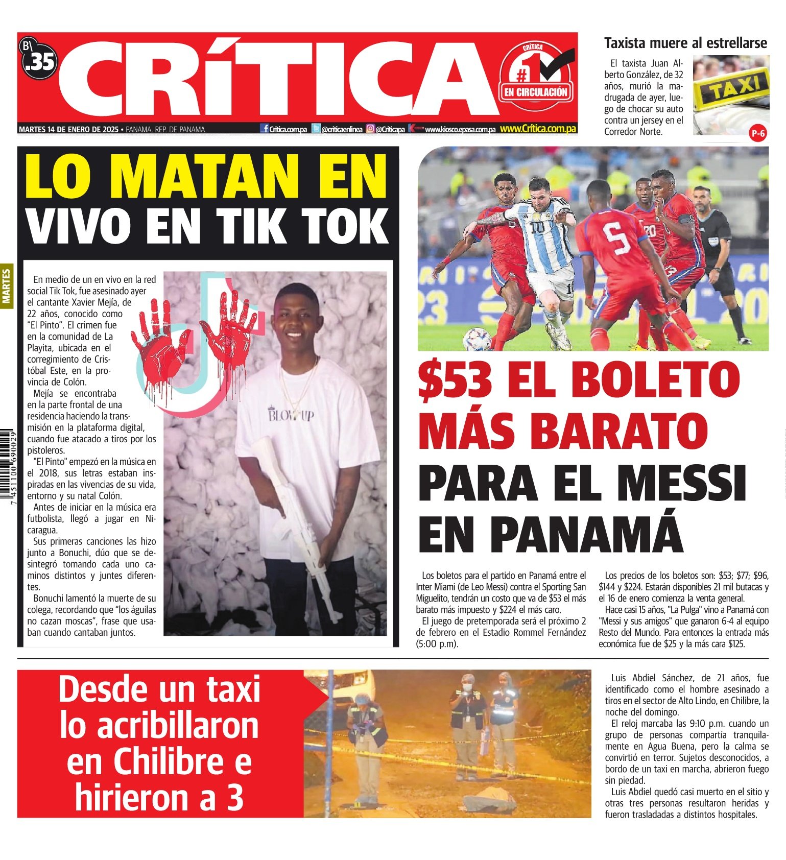 Portada Diario Crítica