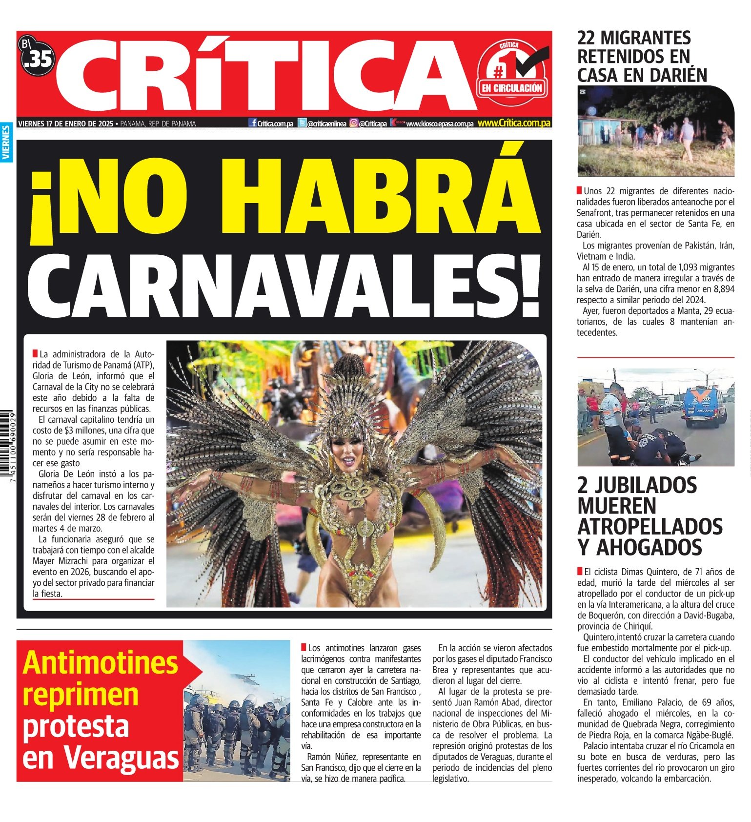 Portada Diario Crítica