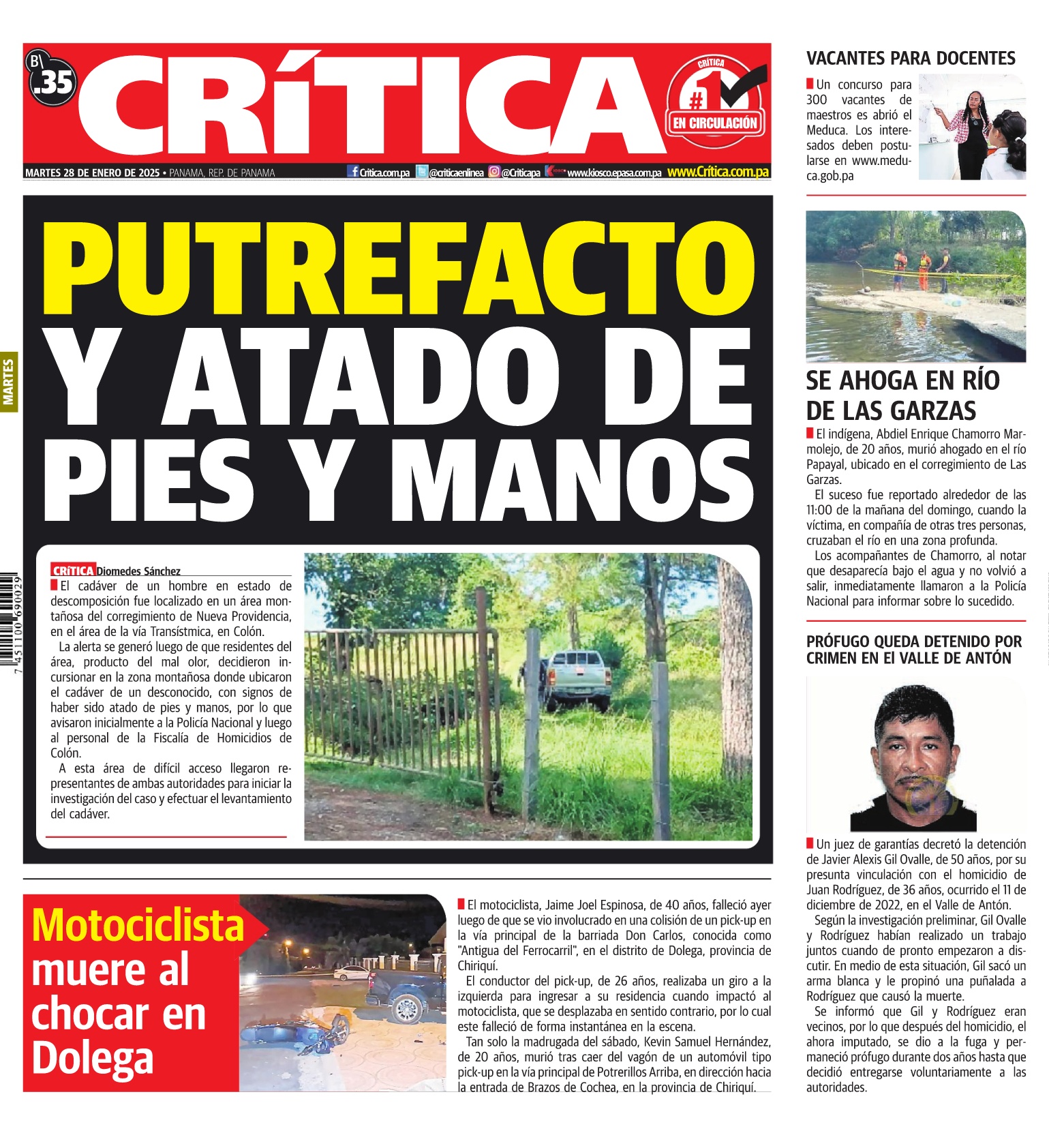 Portada Diario Crítica