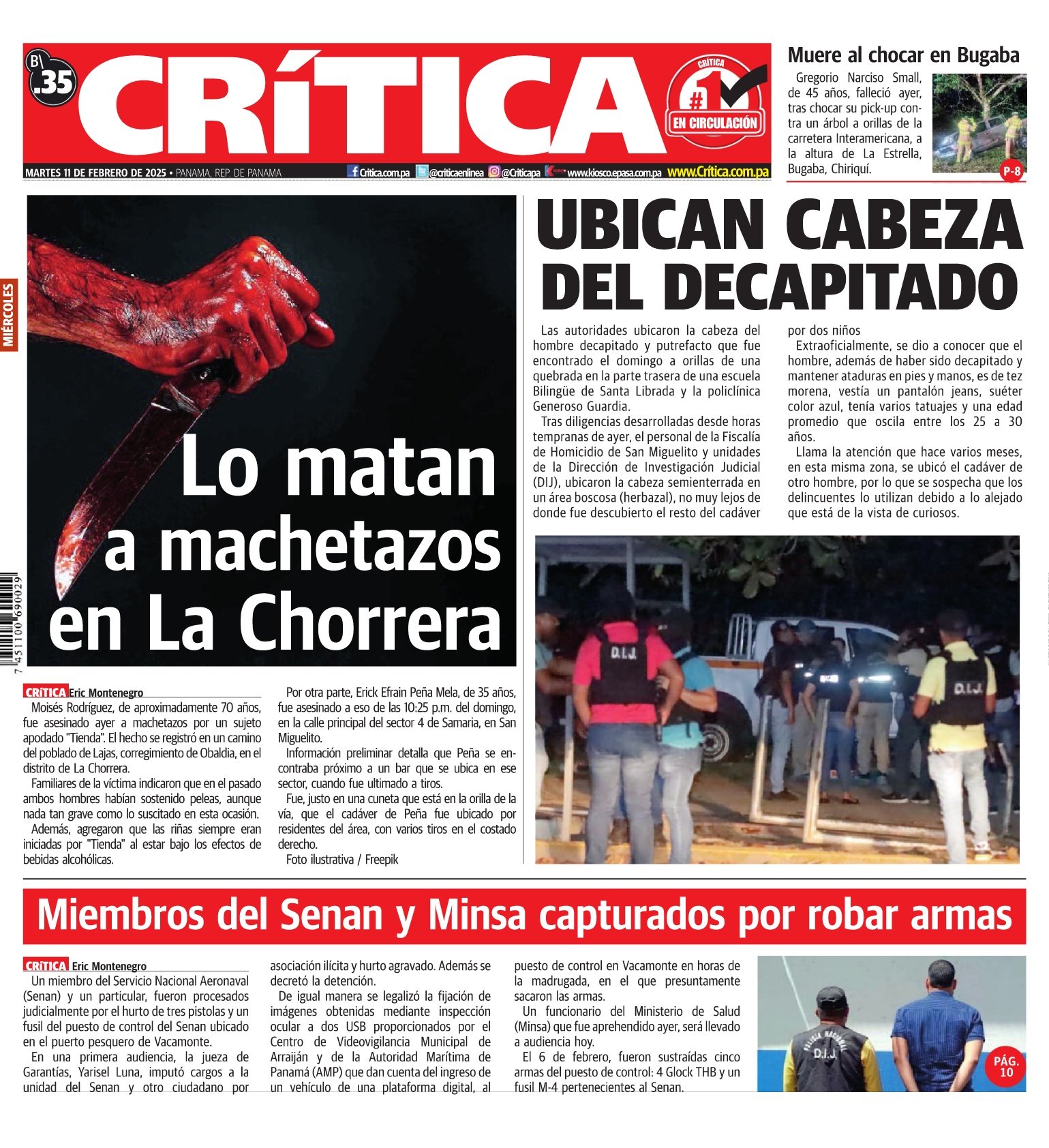 Portada Diario Crítica