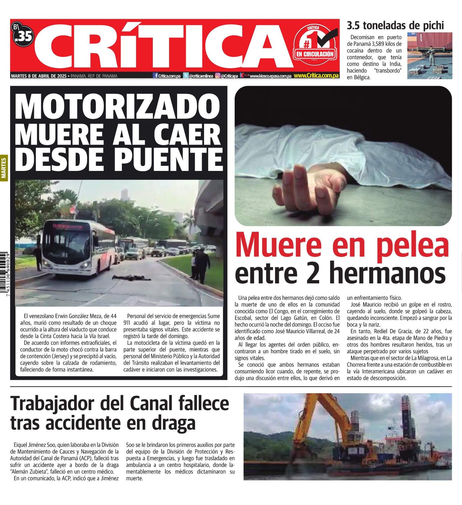 Portada Diario Crítica