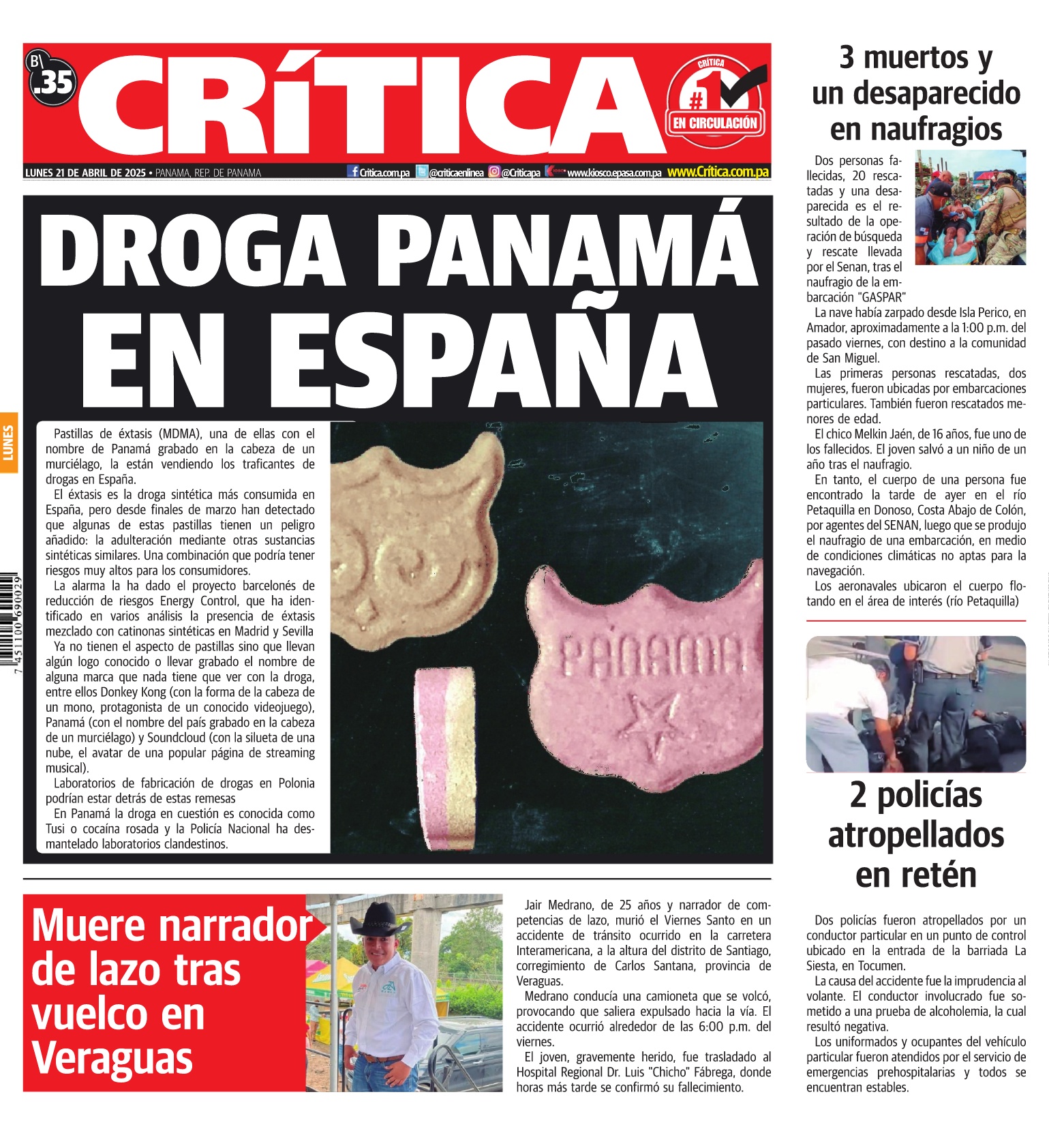 Portada Diario Crítica