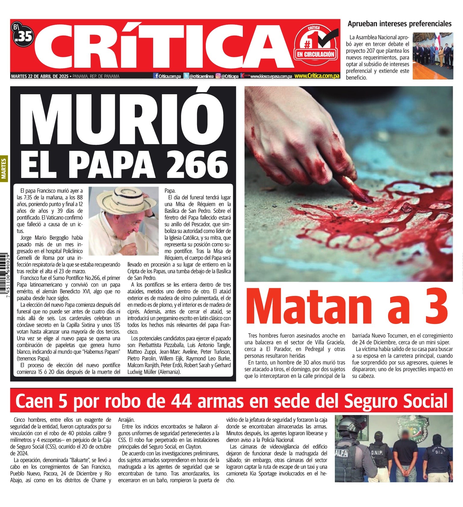 Portada Diario Crítica