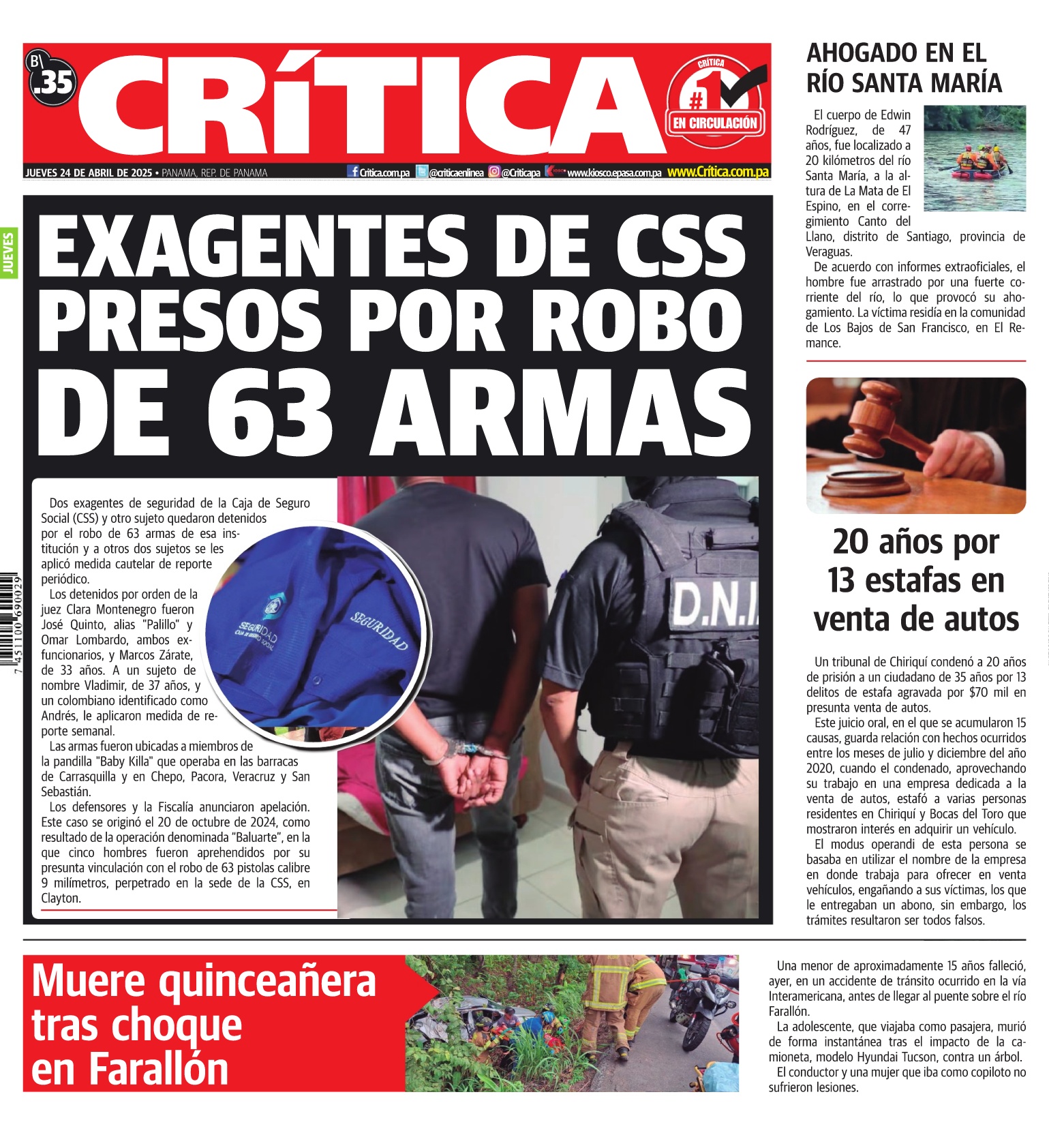 Portada Diario Crítica