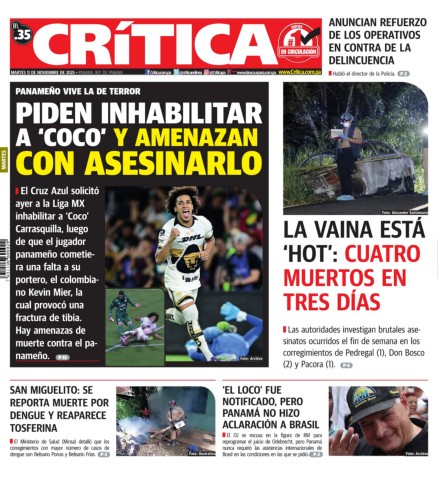 Portada Diario Crítica