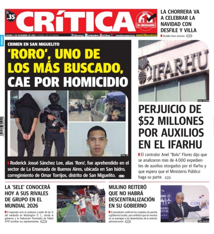 Portada Diario Crítica
