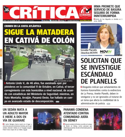 Portada Diario Crítica