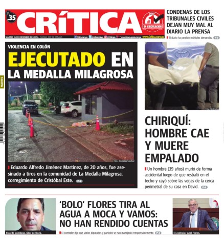Portada Diario Crítica