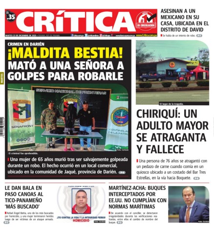 Portada Diario Crítica