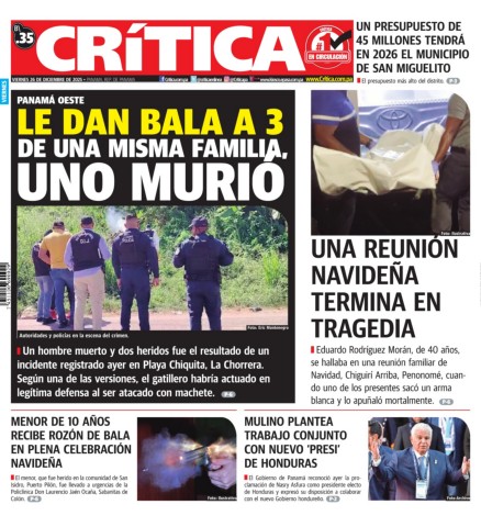 Portada Diario Crítica