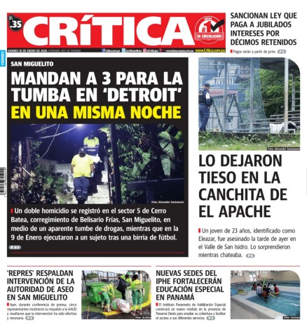 Portada Diario Crítica