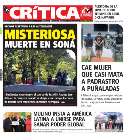 Portada Diario Crítica