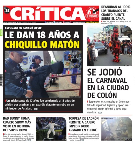 Portada Diario Crítica