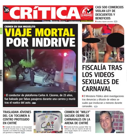 Portada Diario Crítica