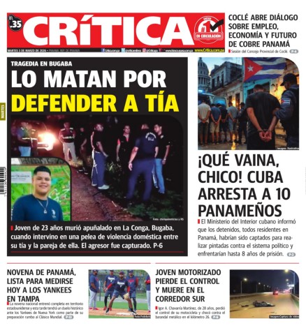 Portada Diario Crítica