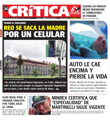 Portada Diario Crítica
