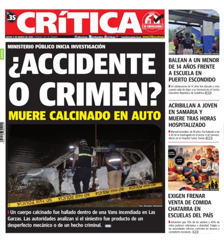 Portada Diario Crítica