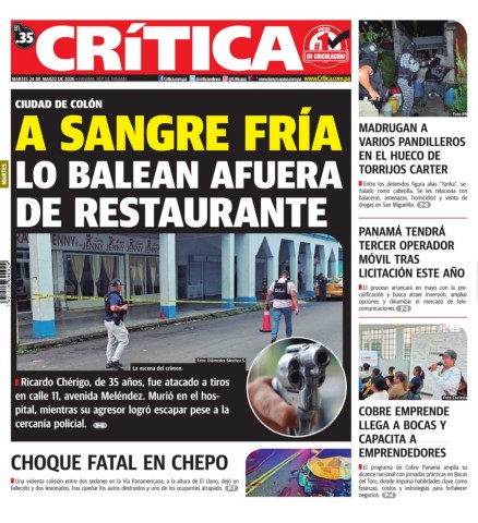 Portada Diario Crítica