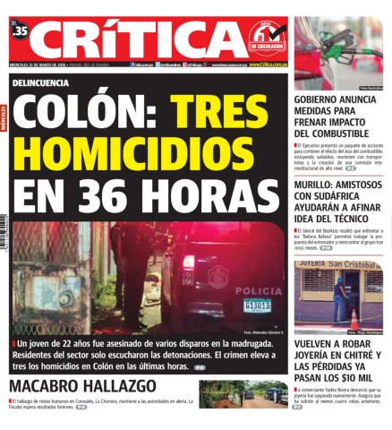 Portada Diario Crítica