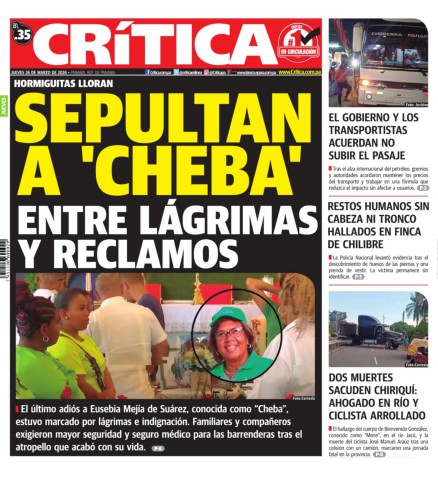 Portada Diario Crítica
