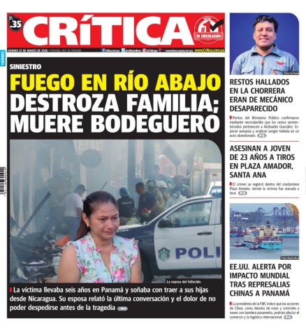 Portada Diario Crítica