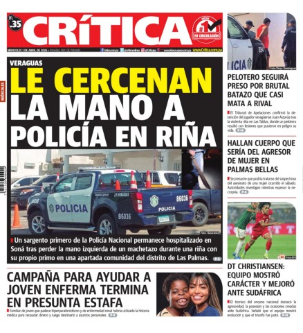 Portada Diario Crítica