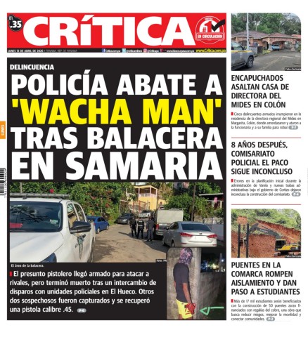 Portada Diario Crítica