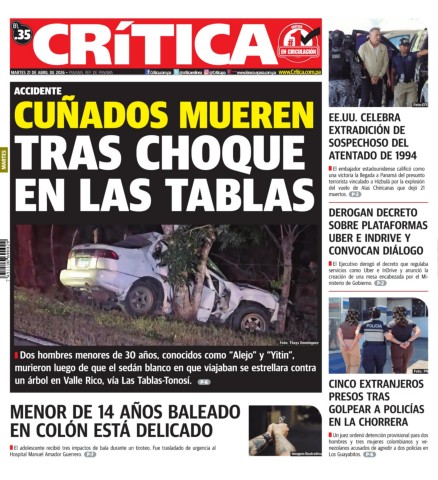 Portada Diario Crítica