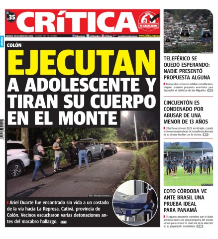 Portada Diario Crítica