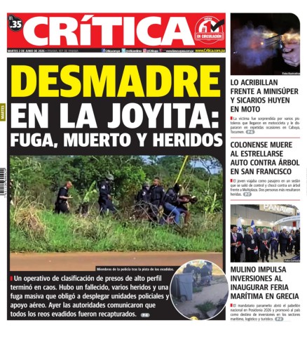 Portada Diario Crítica