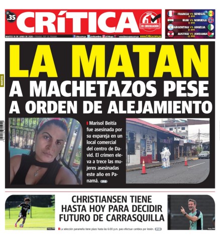 Portada Diario Crítica