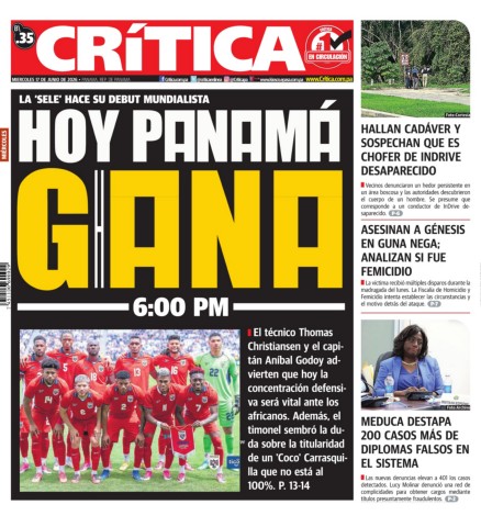 Portada Diario Crítica