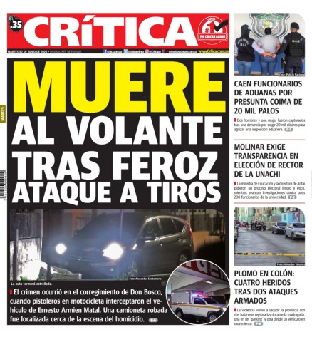 Portada Diario Crítica