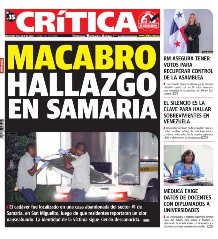Portada Diario Crítica
