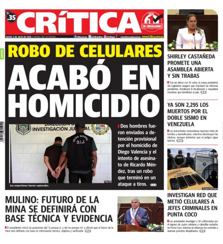 Portada Diario Crítica