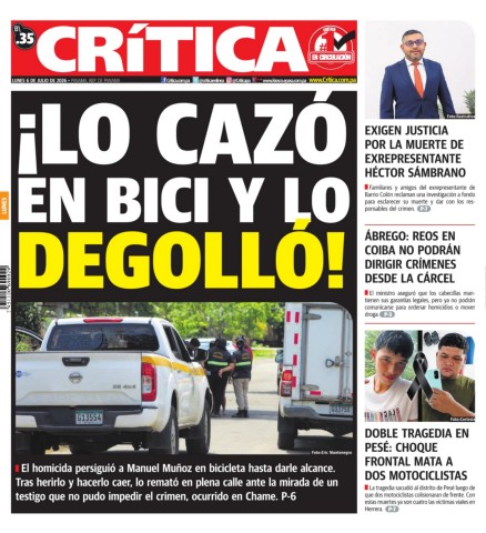 Portada Diario Crítica