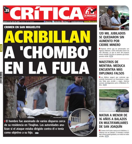 Portada Diario Crítica
