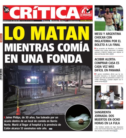 Portada Diario Crítica