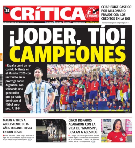 Portada Diario Crítica