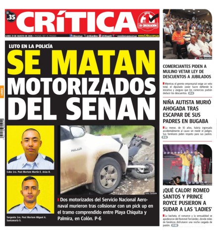 Portada Diario Crítica