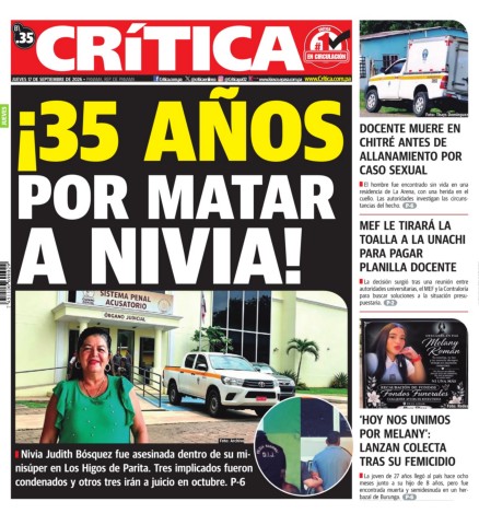 Portada Diario Crítica