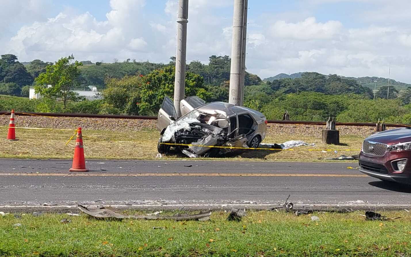 Escena del fatal accidente de tránsito.       (Foto: Landro Ortiz)