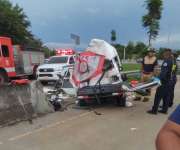 Escena del fatal accidente de tránsito.