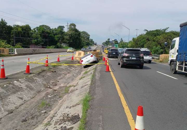 Escena del fatal accidente de tránsito.   