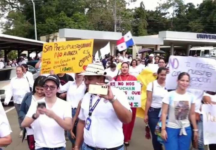 Protesta en la Unachi.